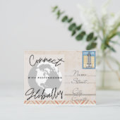 ポストカードのグローバル接続 ポストカード (スタンド正面)