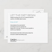 ポストカードのダイエット開始 ポストカード (正面/裏面)