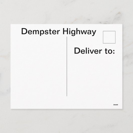 ポストカードのデンプスター高速道路 シーズンポストカード (裏面)