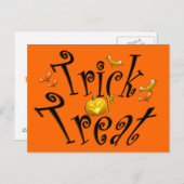 ポストカードのトリックまたは処理 シーズンポストカード (正面/裏面)