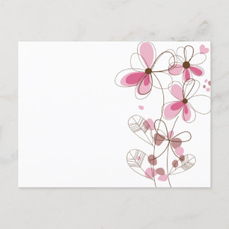 ポストカードのピンクの花 ポストカード