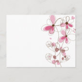 ポストカードのピンクの花 ポストカード (正面)