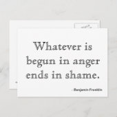 ポストカードのモチベーション – Anger ポストカード (正面/裏面)