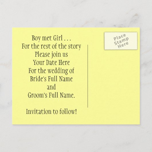 ポストカードの日付テンプレートの保存 案内ポストカード (裏面)