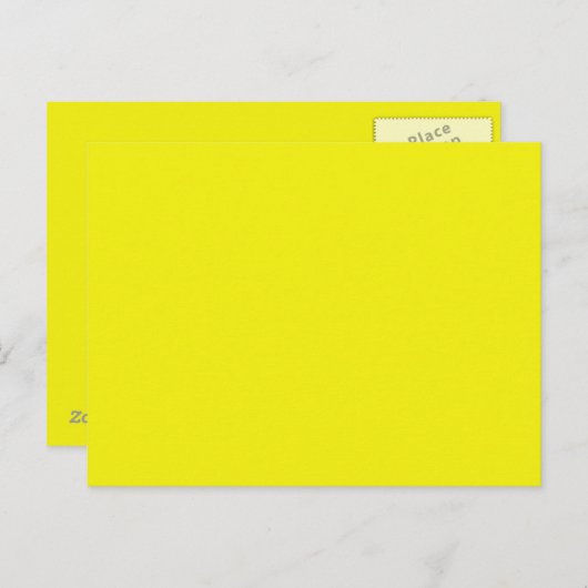 ポストカードの明るいネオン黄色の背景 ポストカード (正面/裏面)