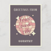 ポストカードの町の名前パープルディスコ ポストカード (正面)