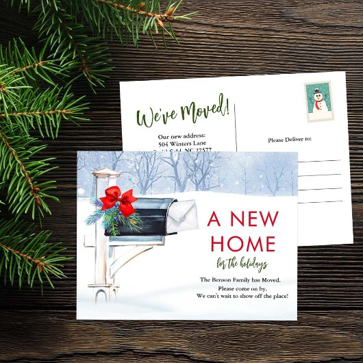 ポストカードの移動アナウンス引っ越しました 案内ポストカード