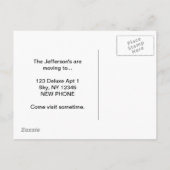 ポストカードを移動しています 案内ポストカード (裏面)