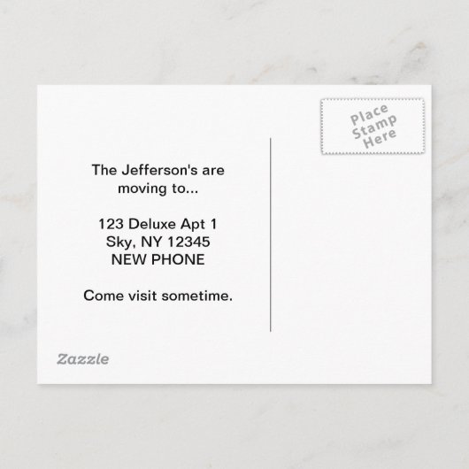 ポストカードを移動しています 案内ポストカード (裏面)