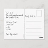 ポストカードを移動 – パーソナライズ ポストカード (裏面)