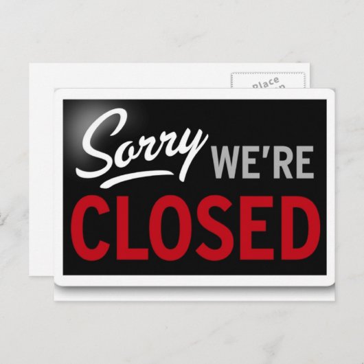 ポストカードを閉じてごめんなさい ポストカード (正面/裏面)