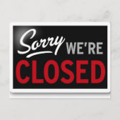 ポストカードを閉じてごめんなさい ポストカード (正面)