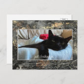 ポストカードを黒でチェックイン シーズンポストカード (正面/裏面)