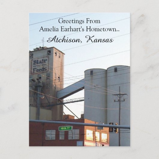 ポストカードアチソンカンザスホームシティアメリアエアハート ポストカード (正面)