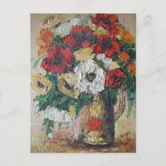 ポストカードアン絵を描ヘイズの花MIx喜び ポストカード (正面)