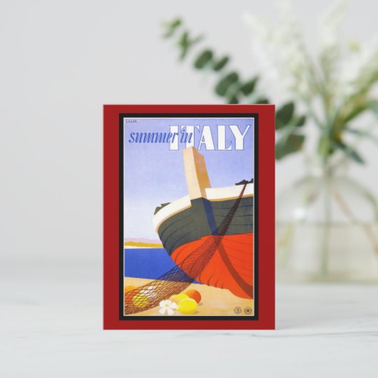 ポストカードイタリア挨拶ヴィンテージ ポストカード (スタンド正面)