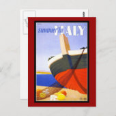 ポストカードイタリア挨拶ヴィンテージ ポストカード (正面/裏面)