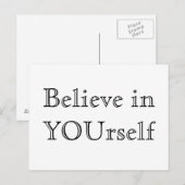 ポストカードインスピレーション。自信じ身で ポストカード (正面/裏面)