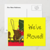 ポストカードウェスタンウエストワゴントレイン引っ越しました新規 案内ポストカード (正面/裏面)