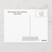 ポストカードウエストクードディヘッドライトハウスメイン ポストカード (裏面)