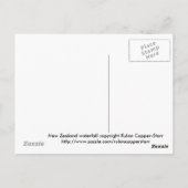 ポストカードウォーターフォールニュージーランド ポストカード (裏面)