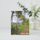 ポストカードウブドバリインドネシアライスフィールドバイク ポストカード (スタンド正面)