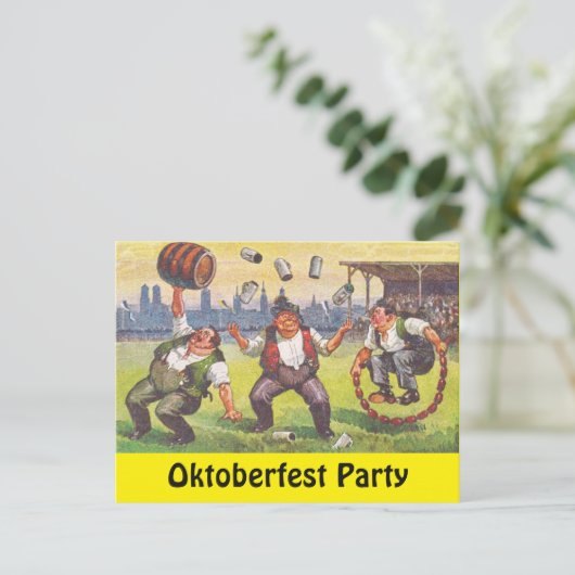 ポストカードオクトバーフェストパーティーオクトーバーフェストお祝い ポストカード (スタンド正面)