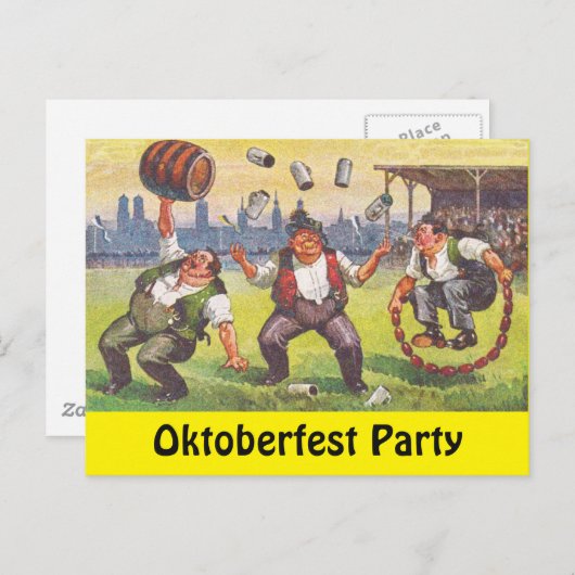 ポストカードオクトバーフェストパーティーオクトーバーフェストお祝い ポストカード (正面/裏面)
