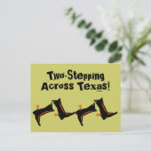 ポストカードカウボーイブーツテキサス州TX ポストカード (スタンド正面)