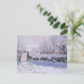 ポストカードクロードモネザマグパイ冬の風景 ポストカード (スタンド正面)