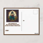 ポストカードグラウンドホッグデイAお祝いの春 ポストカード (裏面)