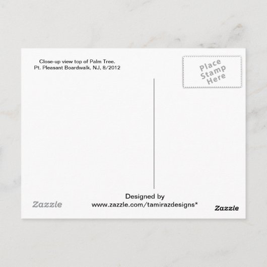 ポストカードグリーティングスfromポイントプレザントビーチNJ ポストカード (裏面)