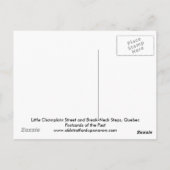 ポストカードケベックシティリトルシャンプレーン通り ポストカード (裏面)