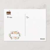 ポストカードコーヒーショップホットチョコレートマシュマロ ポストカード (裏面)