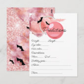 ポストカードサイズピンクの赤ちゃんシャワー予測カード ポストカード (正面/裏面)