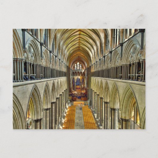 ポストカードサリスベリー大聖堂インテリア ポストカード (正面)
