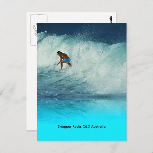 ポストカードサーファーガールスナッパーロックQLDオーストラリア ポストカード (正面/裏面)