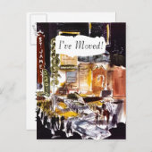 ポストカードシアター地区NYC私はPCを移動 案内ポストカード (正面/裏面)