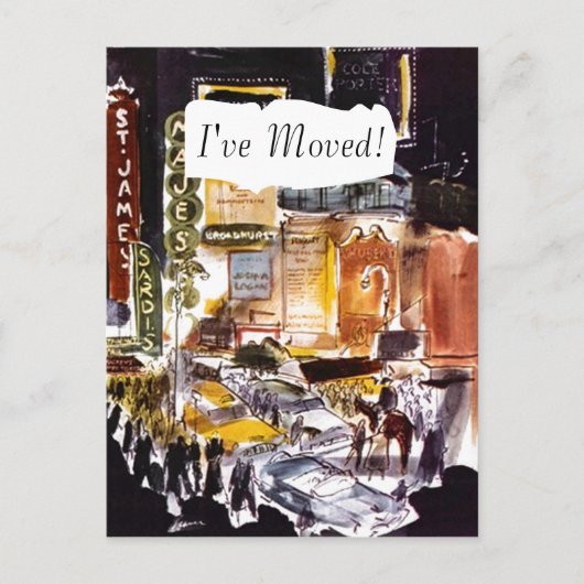 ポストカードシアター地区NYC私はPCを移動 案内ポストカード (正面)