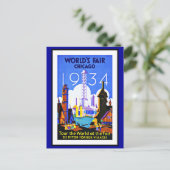 ポストカードシカゴグリーティングヴィンテージ ポストカード (スタンド正面)