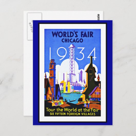 ポストカードシカゴグリーティングヴィンテージ ポストカード (正面/裏面)