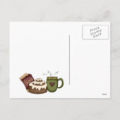 ポストカードジンジャーブレッドホットチョコレートクリスマス シーズンポストカード (裏面)