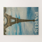 ポストカードスタイルエッフェルタワーインパリ ジグソーパズル (横)