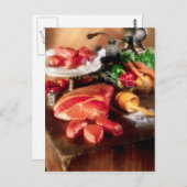 ポストカードステーキディナーの具材 ポストカード (正面/裏面)