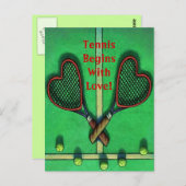 ポストカードスポーツ選手テニスは愛で始まる! ポストカード (正面/裏面)