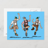 ポストカードスリー踊りレダーホセンバブルリア ポストカード (正面/裏面)