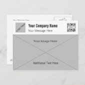 ポストカードテンプレート汎用グレー1 ポストカード (正面/裏面)