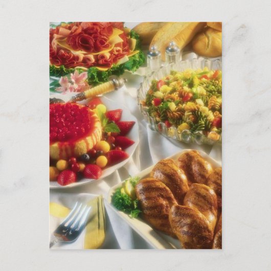 ポストカードディナーパーティー時間 インビテーションポストカード (正面)