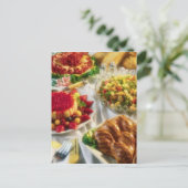 ポストカードディナーパーティー時間 インビテーションポストカード (スタンド正面)