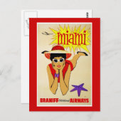 ポストカードトラベルアメリカプリントレトロヴィンテージトラベル ポストカード (正面/裏面)